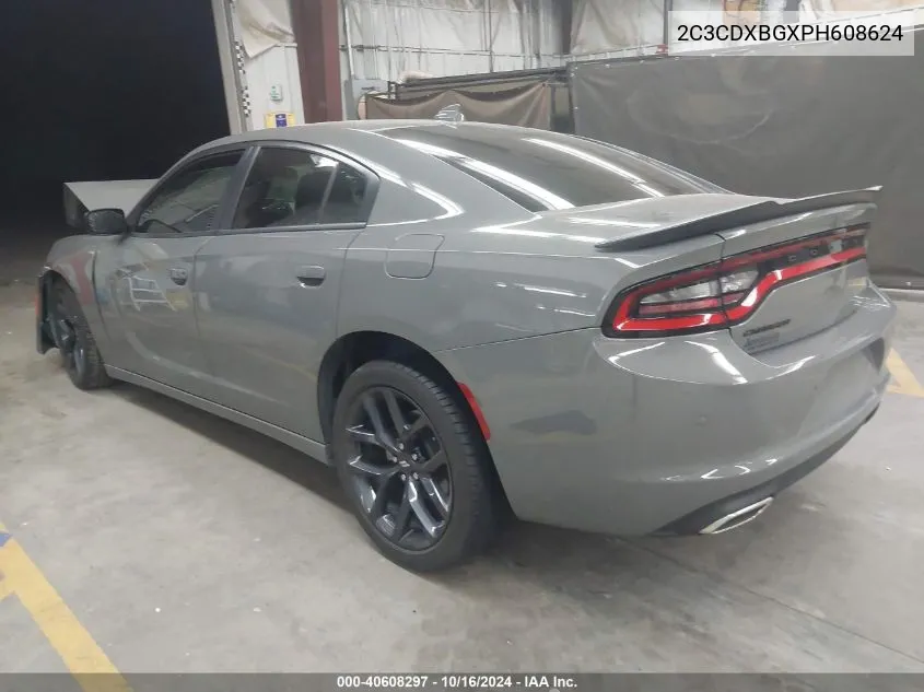 2023 Dodge Charger Sxt VIN: 2C3CDXBGXPH608624 Lot: 40608297