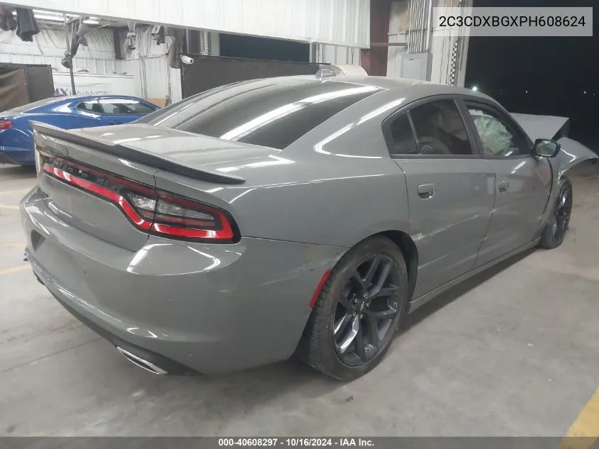 2023 Dodge Charger Sxt VIN: 2C3CDXBGXPH608624 Lot: 40608297