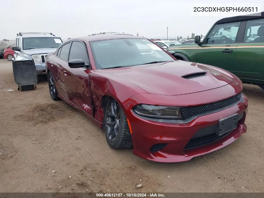 2023 Dodge Charger Gt VIN: 2C3CDXHG5PH660511 Lot: 40612157