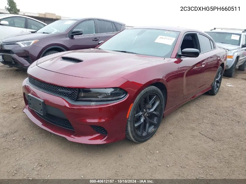 2023 Dodge Charger Gt VIN: 2C3CDXHG5PH660511 Lot: 40612157