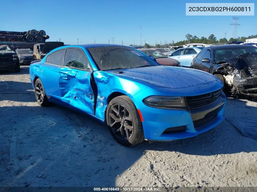 2023 Dodge Charger Sxt VIN: 2C3CDXBG2PH600811 Lot: 40616649