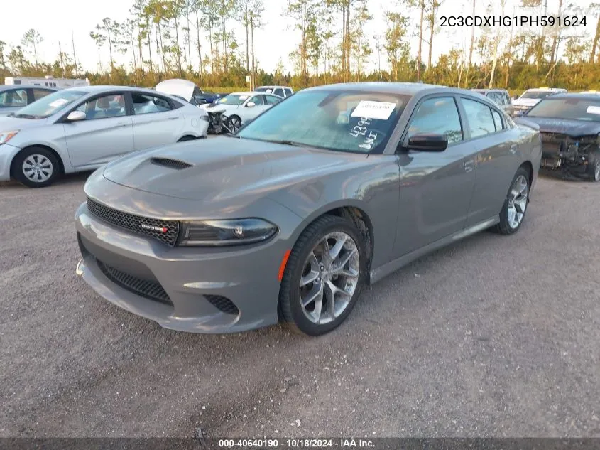 2023 Dodge Charger Gt VIN: 2C3CDXHG1PH591624 Lot: 40640190