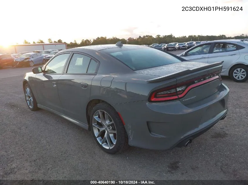 2023 Dodge Charger Gt VIN: 2C3CDXHG1PH591624 Lot: 40640190