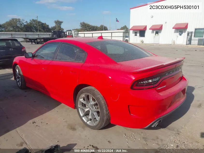 2023 Dodge Charger Gt VIN: 2C3CDXHG5PH530101 Lot: 40650266