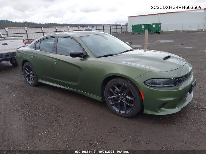 2023 Dodge Charger Gt VIN: 2C3CDXHG4PH603569 Lot: 40654119