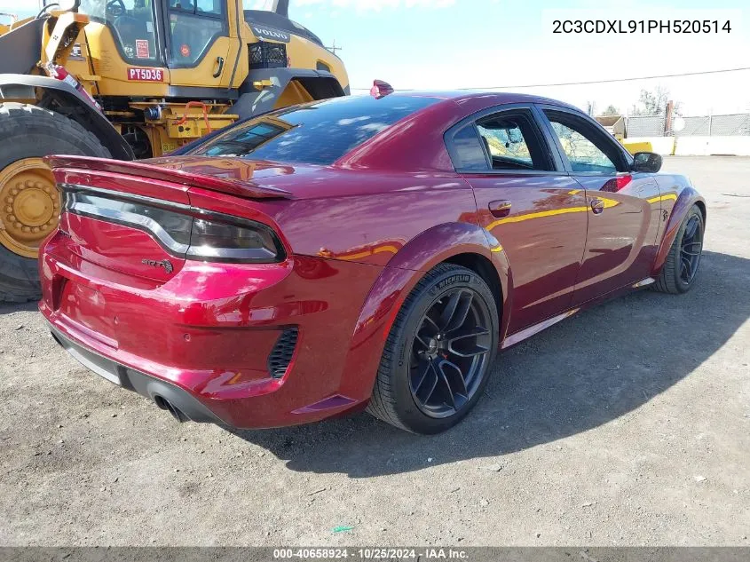 2023 Dodge Charger Srt Hellcat Widebody VIN: 2C3CDXL91PH520514 Lot: 40658924