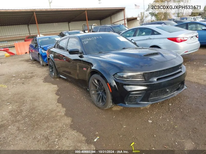 2023 Dodge Charger Scat Pack Widebody VIN: 2C3CDXGJXPH533671 Lot: 40660394