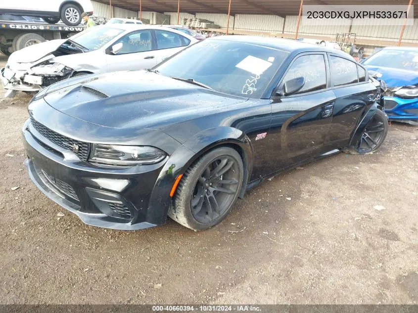 2023 Dodge Charger Scat Pack Widebody VIN: 2C3CDXGJXPH533671 Lot: 40660394