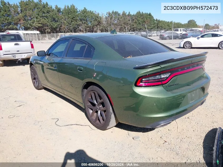 2023 Dodge Charger Sxt VIN: 2C3CDXBG9PH572473 Lot: 40698200