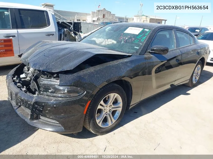 2023 Dodge Charger Sxt VIN: 2C3CDXBG1PH563654 Lot: 40699451