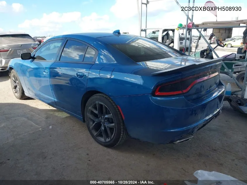 2023 Dodge Charger Sxt VIN: 2C3CDXBGXPH508930 Lot: 40705565