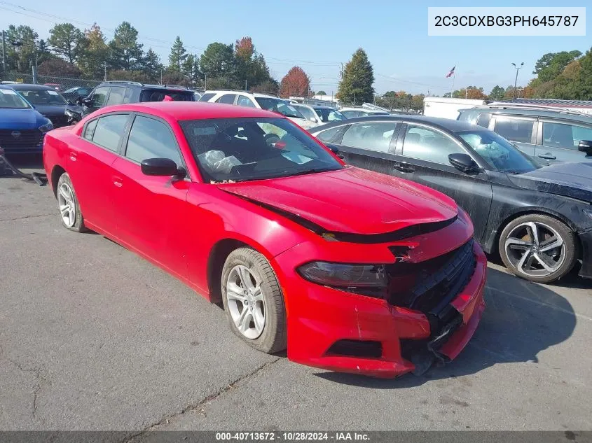 2023 Dodge Charger Sxt VIN: 2C3CDXBG3PH645787 Lot: 40713672