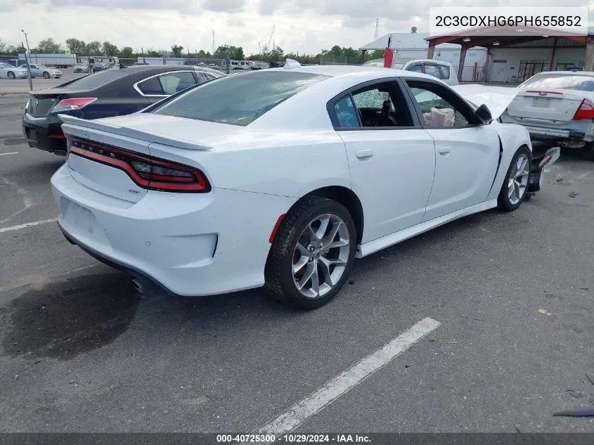 2023 Dodge Charger Gt VIN: 2C3CDXHG6PH655852 Lot: 40725300