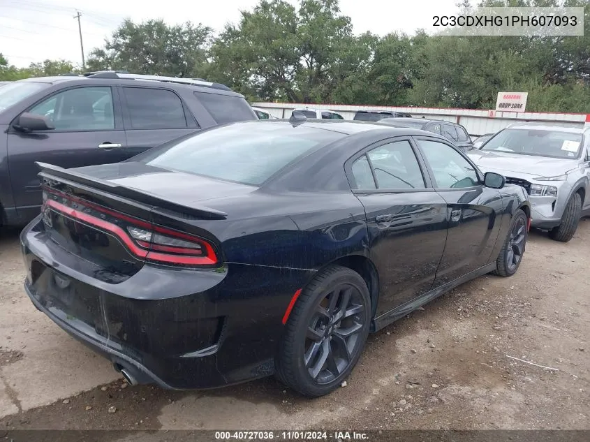 2023 Dodge Charger Gt VIN: 2C3CDXHG1PH607093 Lot: 40727036