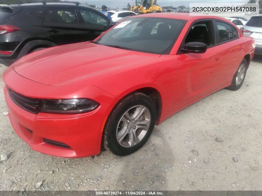 2023 Dodge Charger Sxt VIN: 2C3CDXBG2PH547088 Lot: 40739274