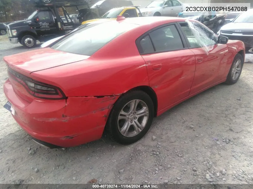 2023 Dodge Charger Sxt VIN: 2C3CDXBG2PH547088 Lot: 40739274