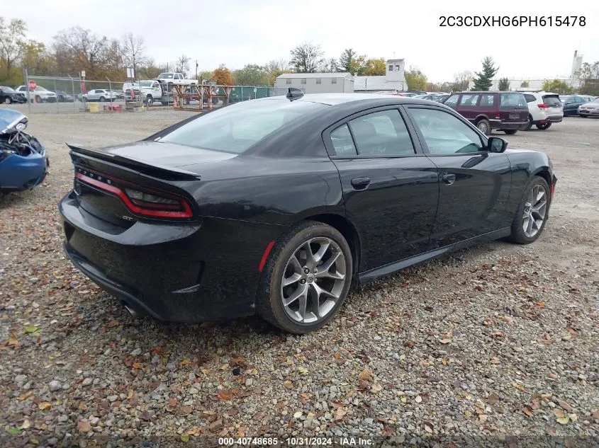 2023 Dodge Charger Gt VIN: 2C3CDXHG6PH615478 Lot: 40748685