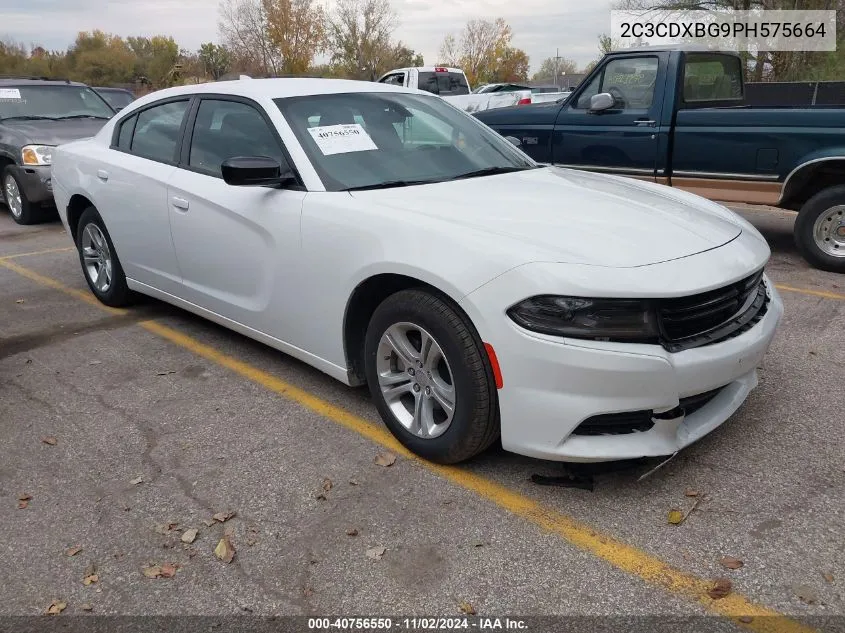 2023 Dodge Charger Sxt VIN: 2C3CDXBG9PH575664 Lot: 40756550