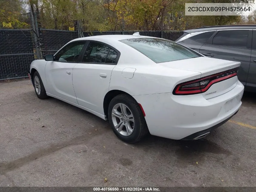 2023 Dodge Charger Sxt VIN: 2C3CDXBG9PH575664 Lot: 40756550