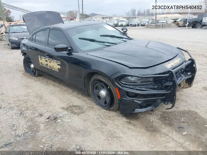 2023 Dodge Charger Police Rwd VIN: 2C3CDXAT8PH540452 Lot: 40757826