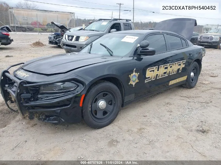 2023 Dodge Charger Police Rwd VIN: 2C3CDXAT8PH540452 Lot: 40757826