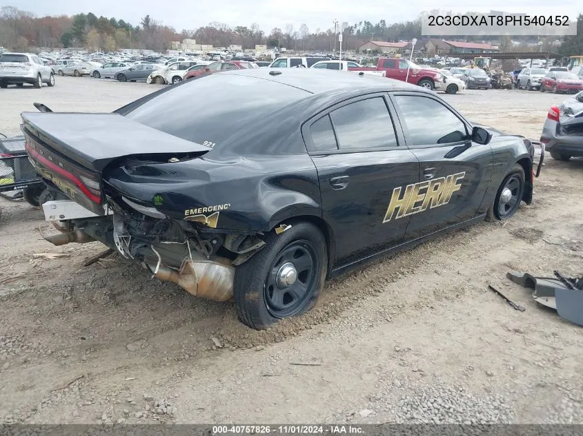 2023 Dodge Charger Police Rwd VIN: 2C3CDXAT8PH540452 Lot: 40757826