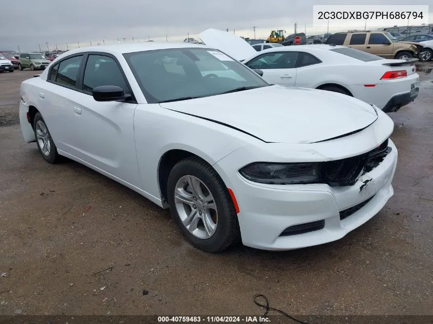 2023 Dodge Charger Sxt VIN: 2C3CDXBG7PH686794 Lot: 40759483