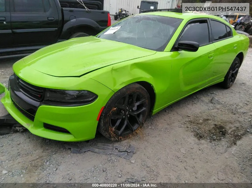 2023 Dodge Charger Sxt VIN: 2C3CDXBG1PH547437 Lot: 40800220