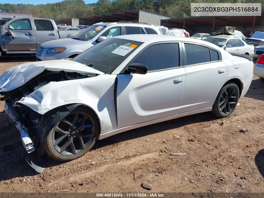 2023 Dodge Charger Sxt VIN: 2C3CDXBG3PH516884 Lot: 40813003