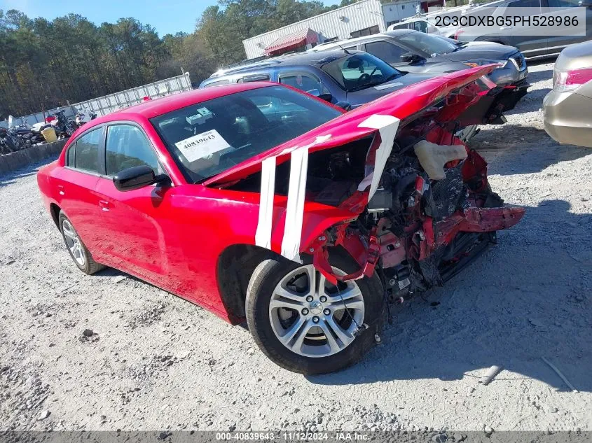 2023 Dodge Charger Sxt VIN: 2C3CDXBG5PH528986 Lot: 40839643