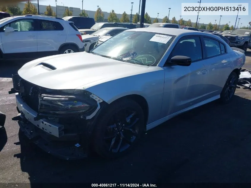 2023 Dodge Charger Gt VIN: 2C3CDXHG0PH513416 Lot: 40861217