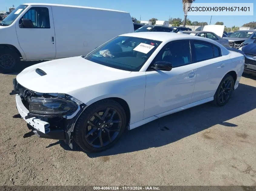 2023 Dodge Charger Gt VIN: 2C3CDXHG9PH671401 Lot: 40861324