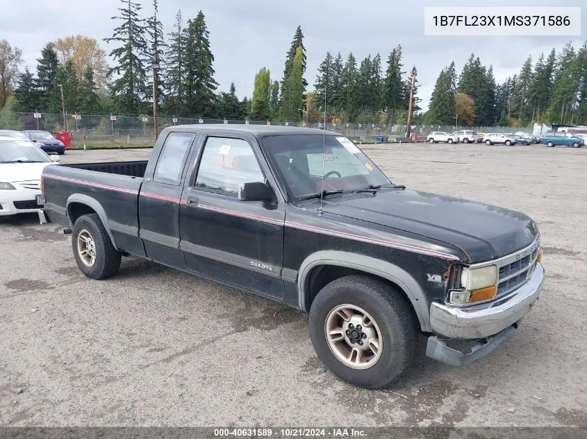 1991 Dodge Dakota VIN: 1B7FL23X1MS371586 Lot: 40631589