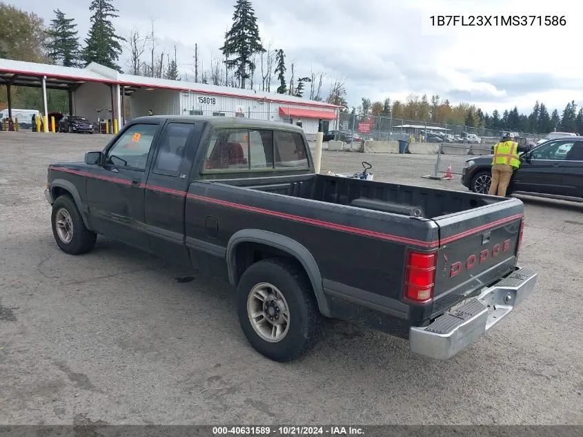 1991 Dodge Dakota VIN: 1B7FL23X1MS371586 Lot: 40631589