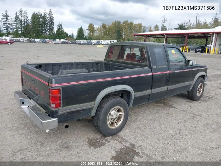 1991 Dodge Dakota VIN: 1B7FL23X1MS371586 Lot: 40631589