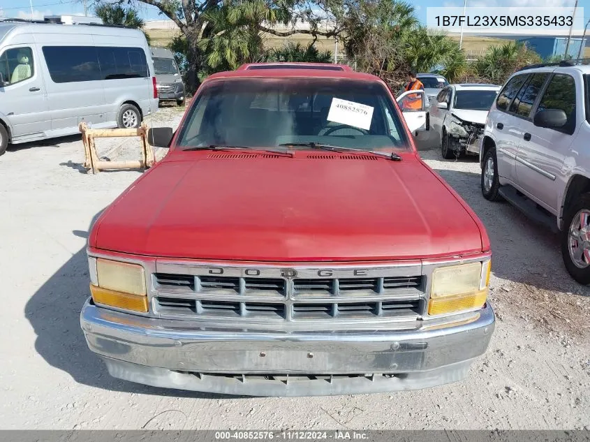 1991 Dodge Dakota VIN: 1B7FL23X5MS335433 Lot: 40852576