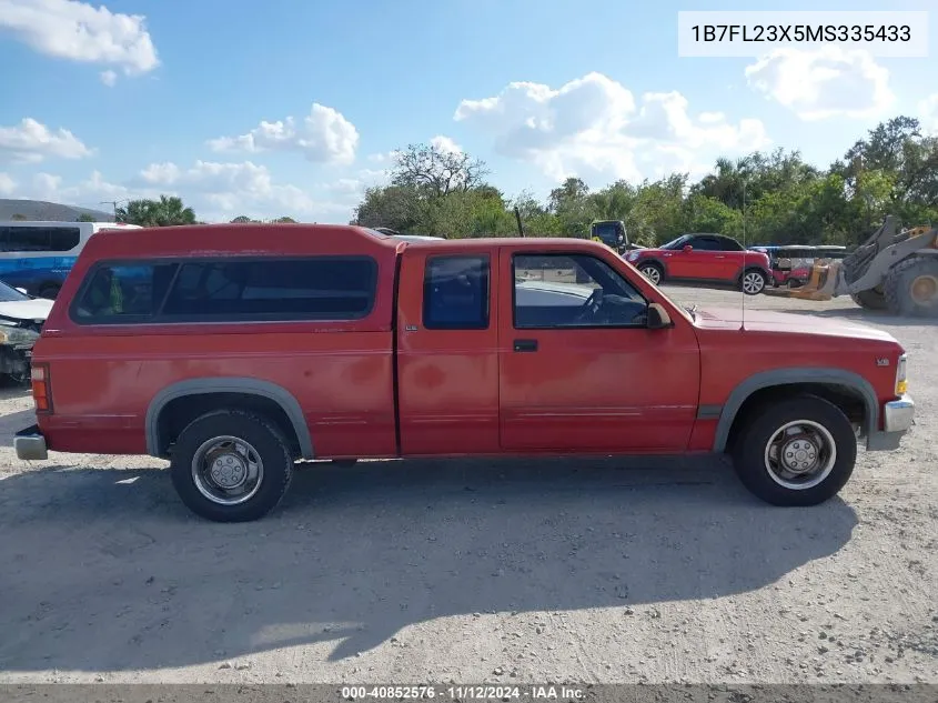 1991 Dodge Dakota VIN: 1B7FL23X5MS335433 Lot: 40852576