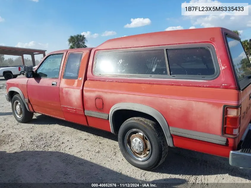 1991 Dodge Dakota VIN: 1B7FL23X5MS335433 Lot: 40852576