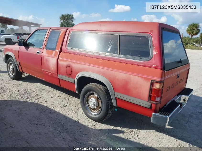 1991 Dodge Dakota VIN: 1B7FL23X5MS335433 Lot: 40852576