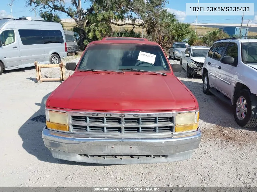 1991 Dodge Dakota VIN: 1B7FL23X5MS335433 Lot: 40852576