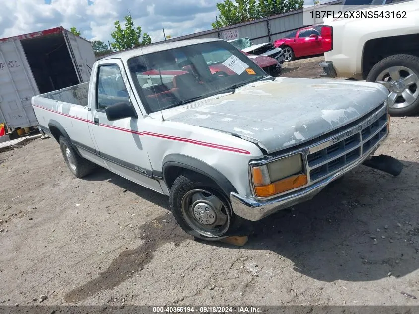 1992 Dodge Dakota VIN: 1B7FL26X3NS543162 Lot: 40365194