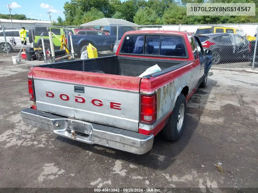 1992 Dodge Dakota VIN: 1B7GL23Y8NS514547 Lot: 40413042