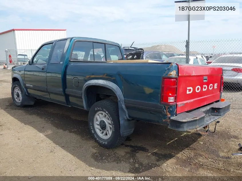 1993 Dodge Dakota VIN: 1B7GG23X0PS203046 Lot: 40177059