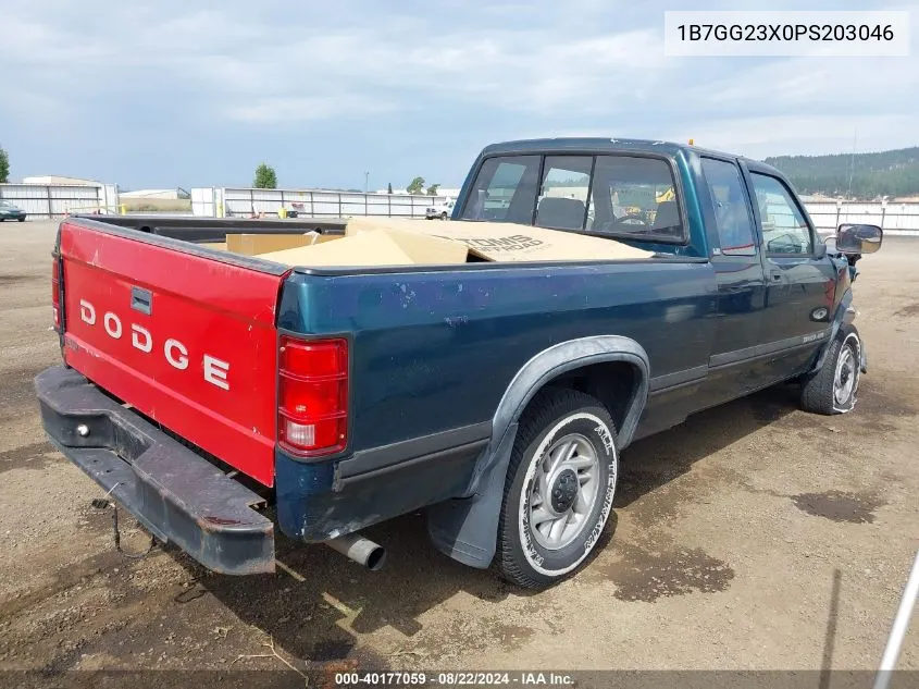 1993 Dodge Dakota VIN: 1B7GG23X0PS203046 Lot: 40177059