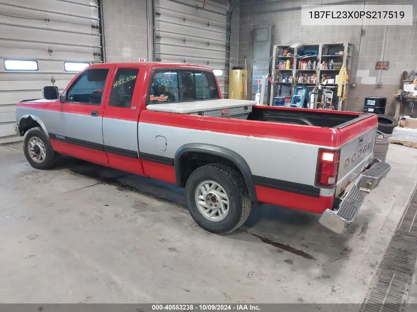 1993 Dodge Dakota VIN: 1B7FL23X0PS217519 Lot: 40553238