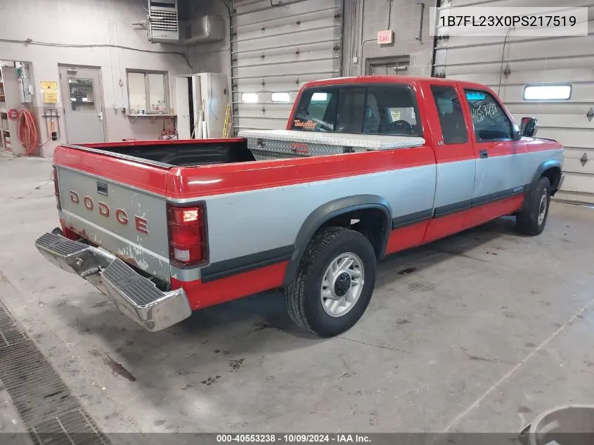 1993 Dodge Dakota VIN: 1B7FL23X0PS217519 Lot: 40553238