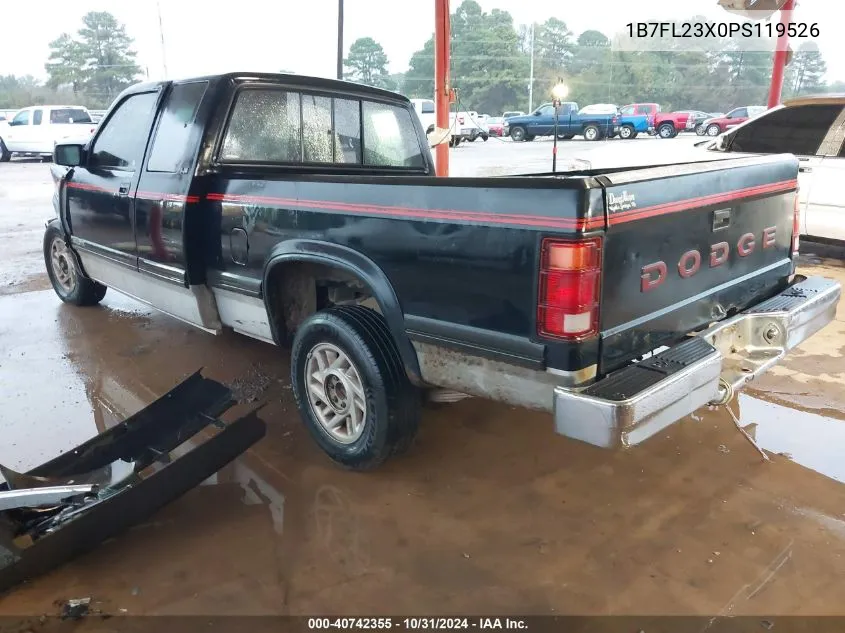 1993 Dodge Dakota VIN: 1B7FL23X0PS119526 Lot: 40742355