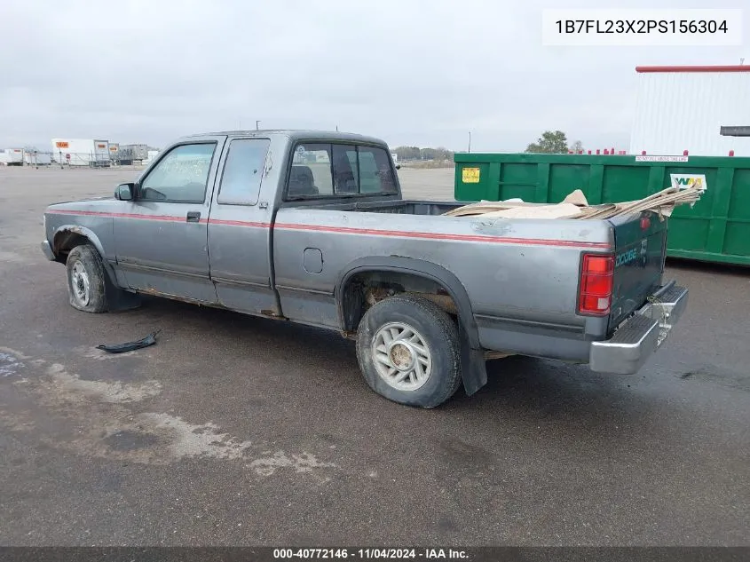 1993 Dodge Dakota VIN: 1B7FL23X2PS156304 Lot: 40772146