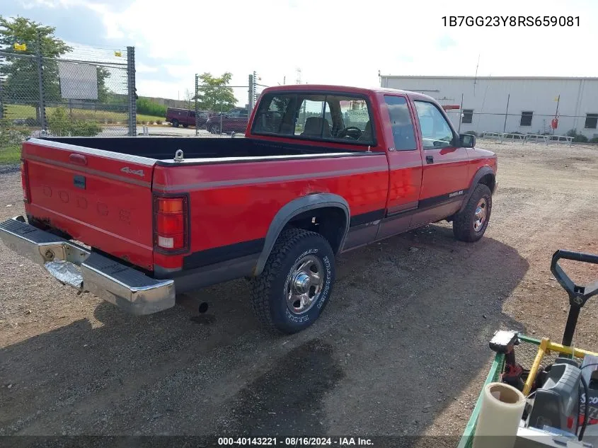 1994 Dodge Dakota VIN: 1B7GG23Y8RS659081 Lot: 40143221