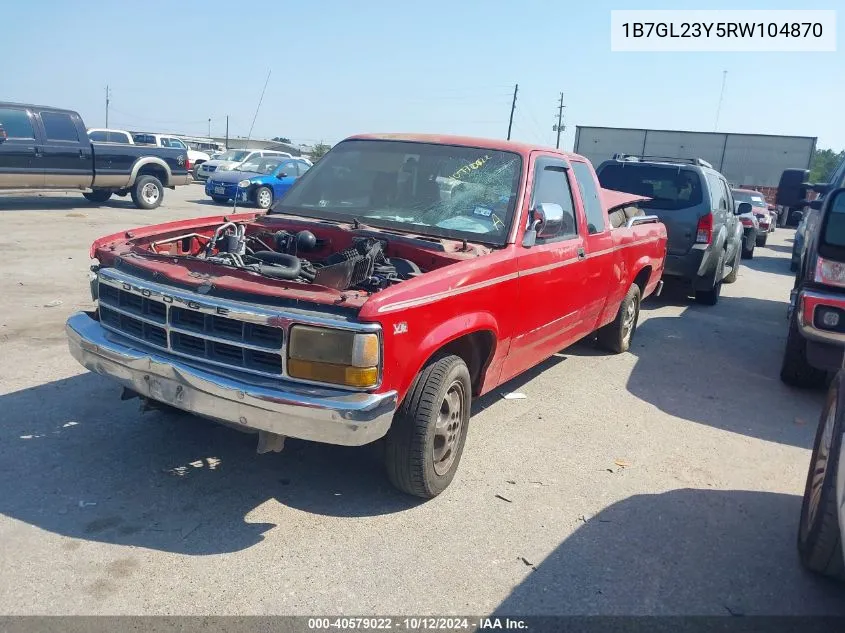 1994 Dodge Dakota VIN: 1B7GL23Y5RW104870 Lot: 40579022